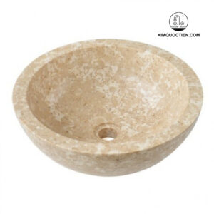 Chậu Rửa Mặt Lavabo Kanly MAR11I Đặt Bàn Đá Marble Tự Nhiên 400x150 mm