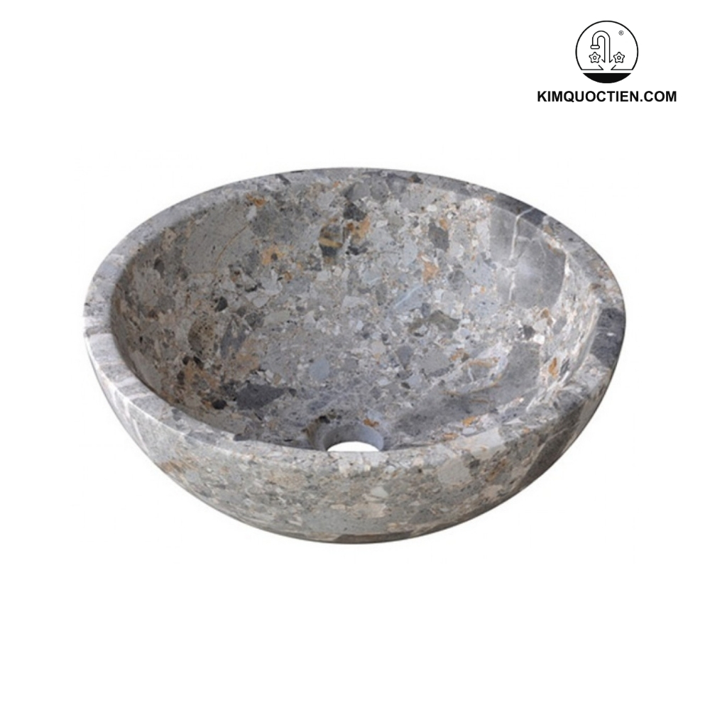 Chậu Rửa Mặt Lavabo Kanly MAR11V Đặt Bàn Đá Tự Nhiên 400x150 mm