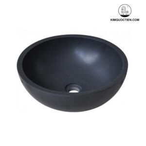 Chậu Rửa Mặt Lavabo Kanly MAR12V Đặt Bàn Đá Màu Đen Tự Nhiên