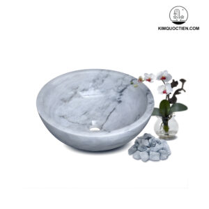 Chậu Rửa Mặt Lavabo Kanly MAR133N Đặt Sàn Trắng Vân Mây