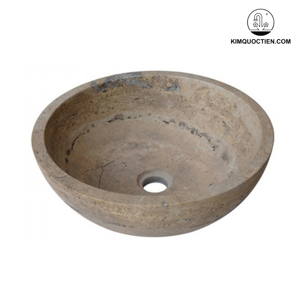 Chậu Rửa Mặt Lavabo Kanly MAR14V Đá Marble Tự Nhiên 400x150 mm