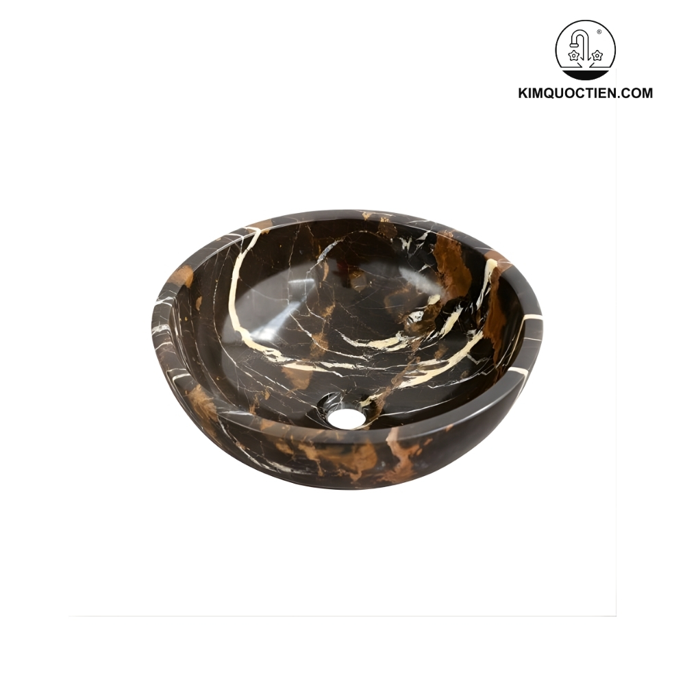 Chậu Rửa Mặt Lavabo Kanly MAR16N Đặt Bàn Đá Tự Nhiên 400x150 mm