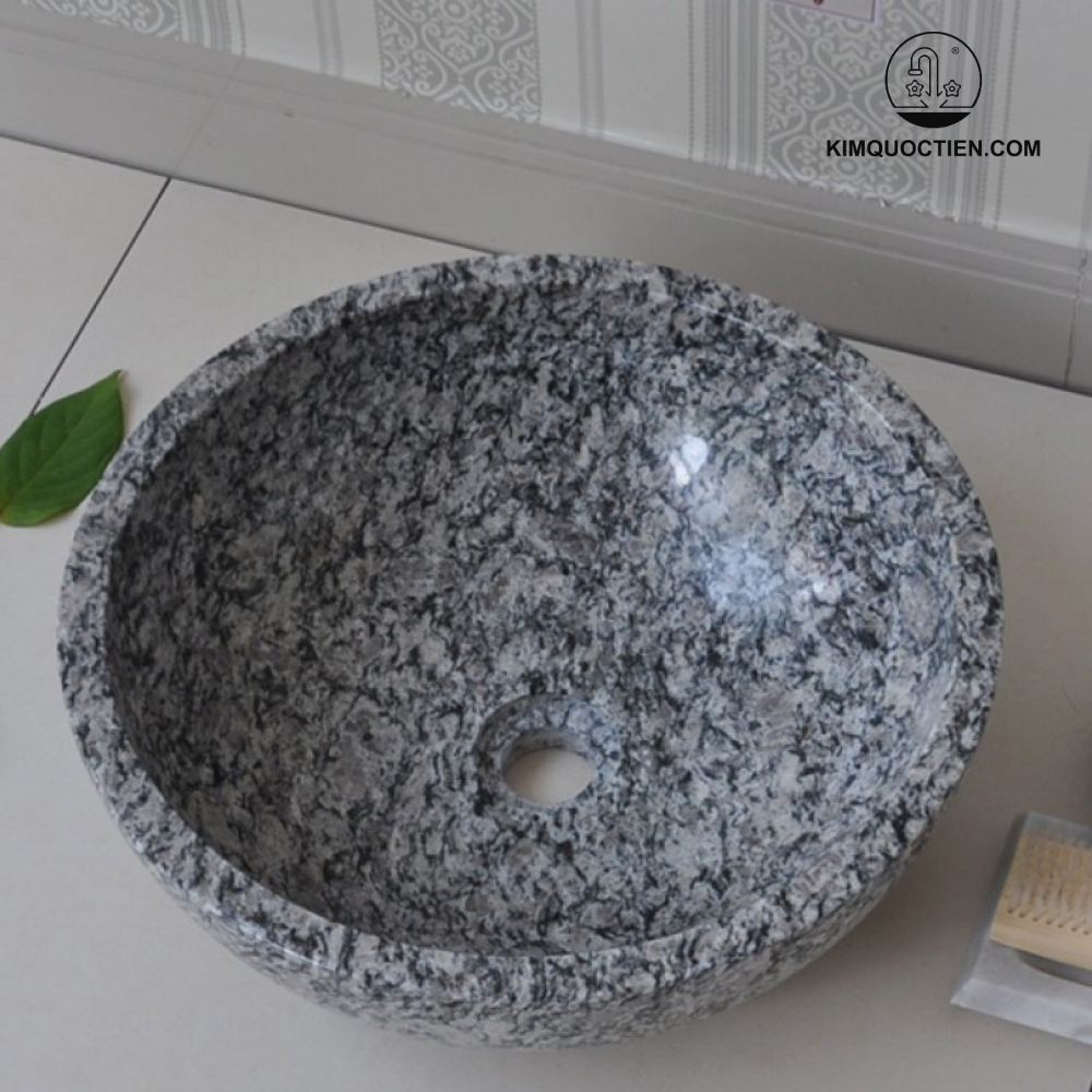Chậu Rửa Mặt Lavabo Kanly MAR16V Đặt Bàn Đá Marble 400x150 mm