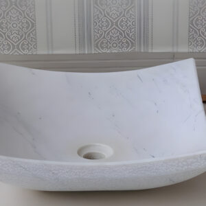 Chậu Rửa Mặt Lavabo Kanly MAR33V Đặt Bàn Đá Tự Nhiên 400x120 mm