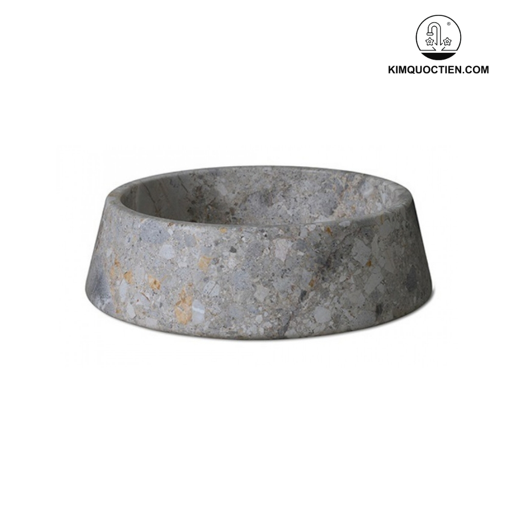 Chậu Rửa Mặt Lavabo Kanly MAR41V Đặt Bàn Đá Tự Nhiên 400x120 mm