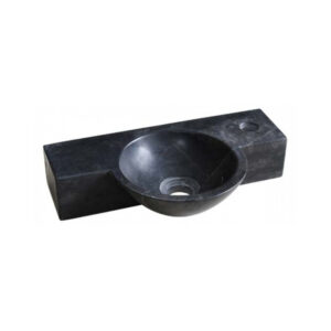 Chậu Rửa Mặt Lavabo Đá Kanly MAR6M2V Treo Tường Đá Tự Nhiên Màu Đen