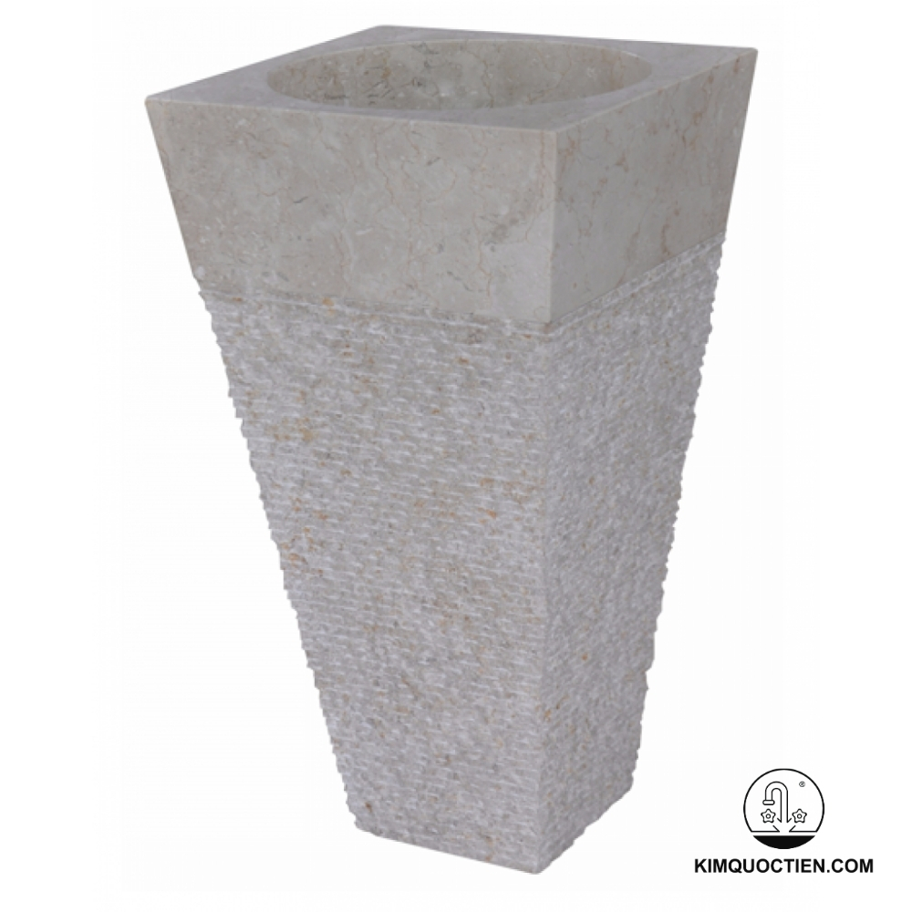 Chậu Rửa Mặt Lavabo Kanly MAR71RI Đặt Sàn Đá Tự Nhiên