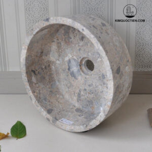 Chậu Rửa Mặt Lavabo Kanly MAR7E1 Đặt Bàn Đá Tự Nhiên 400x150 mm