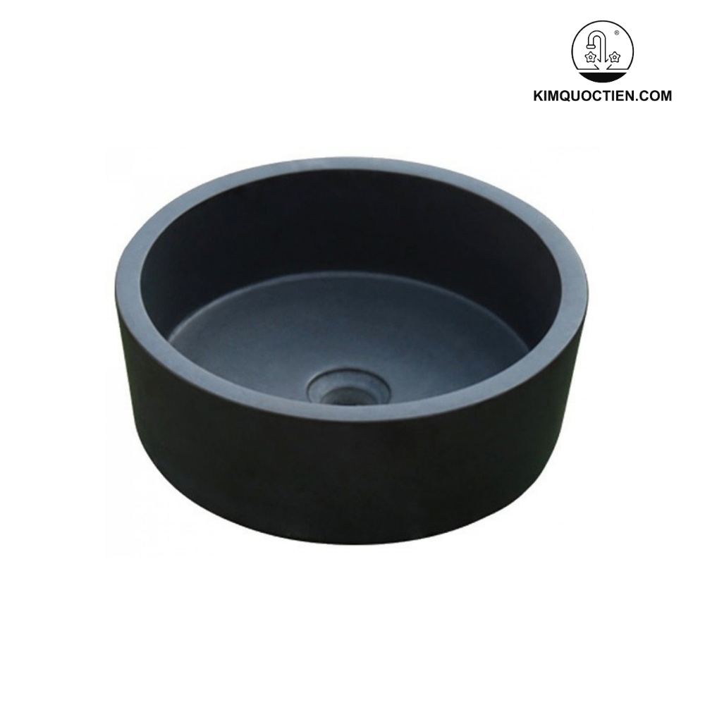Chậu Rửa Mặt Lavabo Kanly MAR7E2 Đặt Bàn Đá Marble Màu Đen