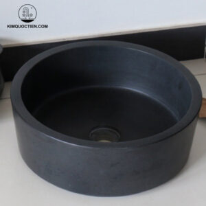 Chậu Rửa Mặt Lavabo Kanly MAR7E2 Đặt Bàn Đá Marble Màu Đen
