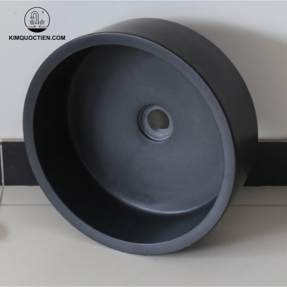 Chậu Rửa Mặt Lavabo Kanly MAR7E2 Đặt Bàn Đá Marble Màu Đen