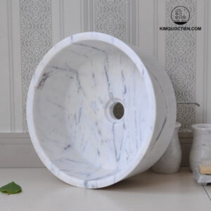Chậu Rửa Mặt Lavabo Kanly MAR7E3 Đặt Bàn Đá Tự Nhiên 400x150 mm