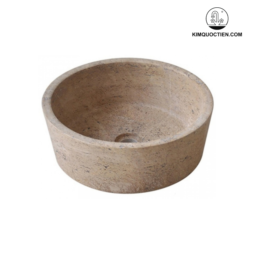 Chậu Rửa Mặt Lavabo Kanly MAR7E4 Đặt Bàn Đá Tự Nhiên 400x150 mm