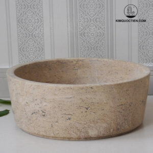 Chậu Rửa Mặt Lavabo Kanly MAR7E4 Đặt Bàn Đá Tự Nhiên 400x150 mm