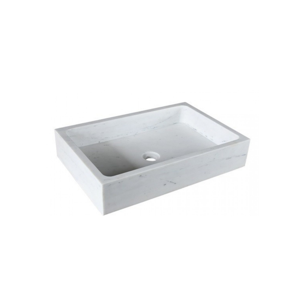 Chậu Rửa Mặt Lavabo Kanly MAR93V Đặt Bàn Đá Tự Nhiên Chữ Nhật
