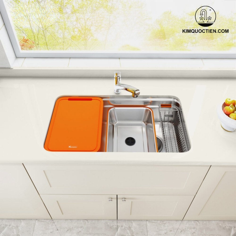 Chậu rửa bát phong cách Nhật KONOX R50 Tari 8047SU