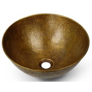 Chậu lavabo Kanly RSC202V đặt bàn đồng thau giả cổ tròn 370x150 mm