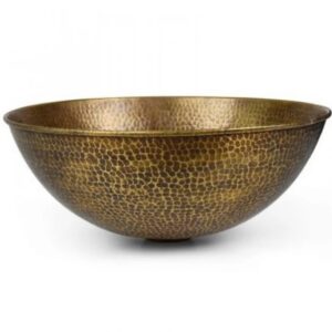 Chậu lavabo Kanly RSC202V đặt bàn đồng thau giả cổ tròn 370x150 mm