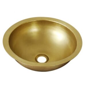 Chậu lavabo Kanly RSC318V đặt bàn đồng thau kiểu cổ tròn 350x120 mm