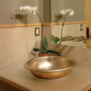 Chậu lavabo đặt bàn Kanly bằng đồng RSC319