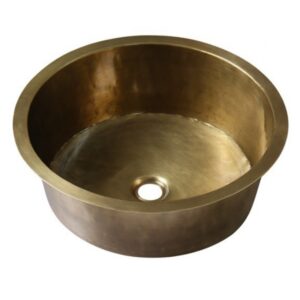 Chậu lavabo Kanly RSC602V đặt bàn đồng thau kiểu cổ tròn 440X200 mm