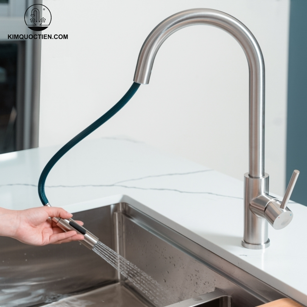 Vòi rửa bát dây rút KONOX Reno Smart