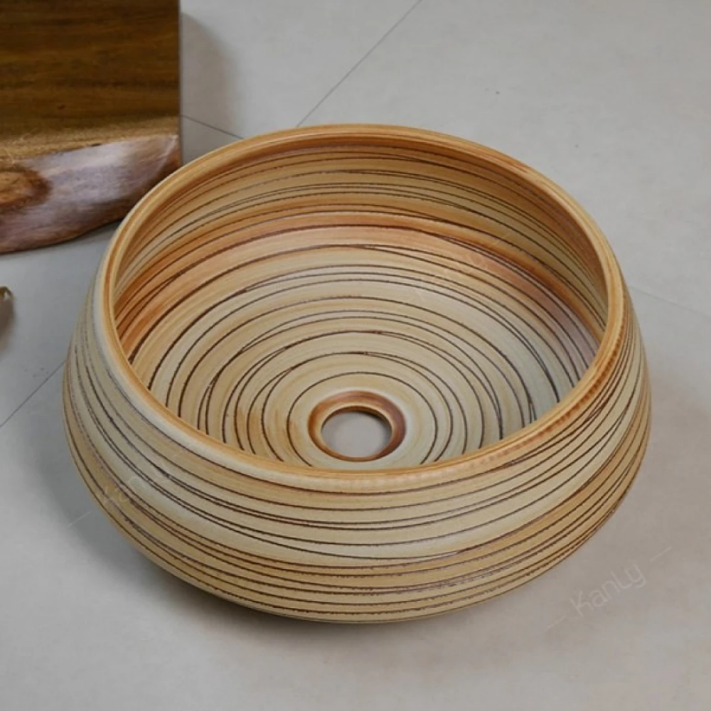 Chậu rửa mặt lavabo Kanly màu cỏ lau SU008 đặt bàn