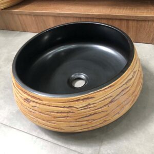 Chậu lavabo đặt bàn Kanly sứ hoa văn SU009