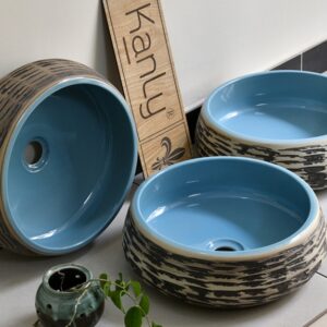 Chậu lavabo đặt bàn Kanly bằng sứ SU010