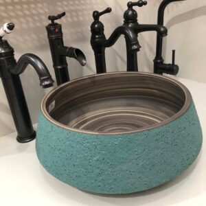 Chậu lavabo đặt bàn Kanly bằng sứ SU012