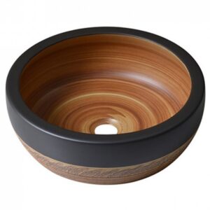 Chậu rửa mặt lavabo Kanly SU015 đặt bàn sứ mỹ thuật 400x150 mm