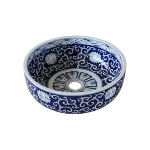 Chậu lavabo đặt bàn Kanly sứ hoa văn SU120