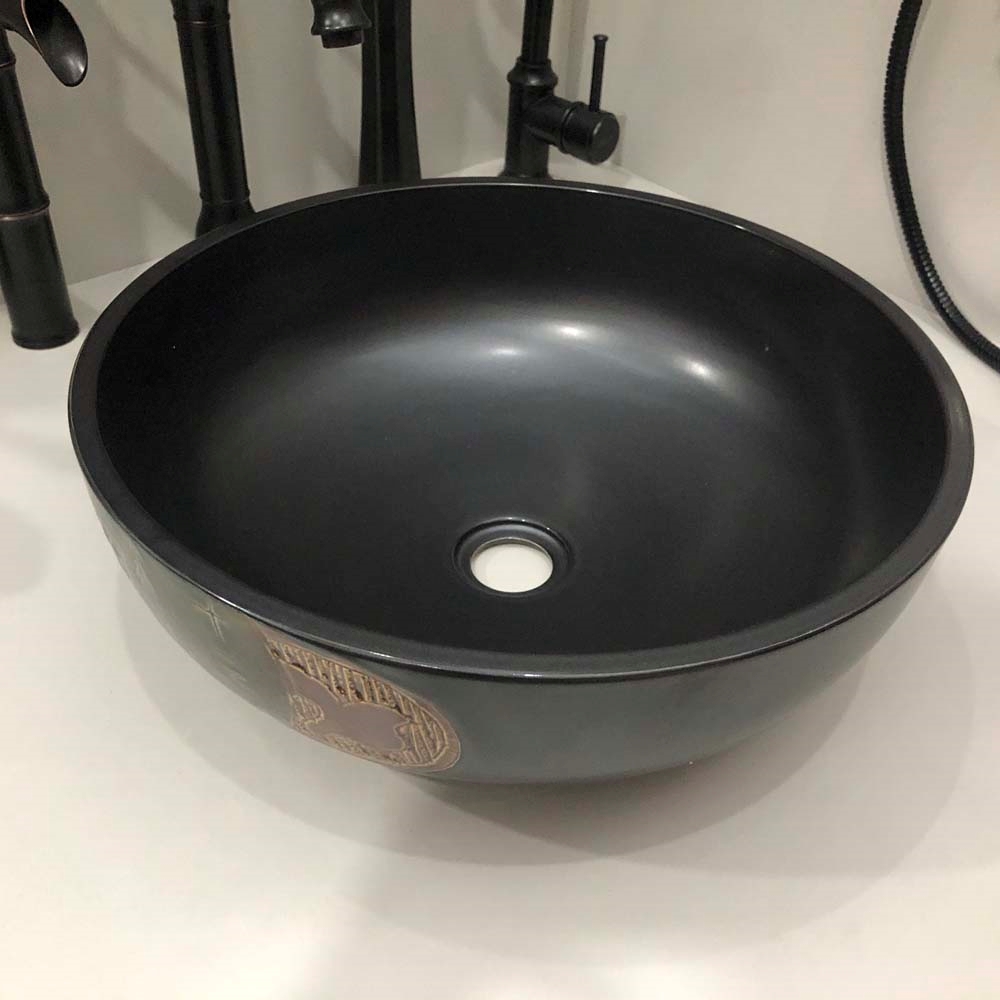 Chậu lavabo đặt bàn Kanly bằng sứ SU142