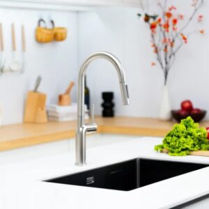 Vòi rửa chén dây rút NOBINOX ADORA NX992 làm từ inox 304