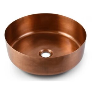 Chậu lavabo Kanly RSC402V đặt bàn đồng thau kiểu cổ tròn 376x115 mm