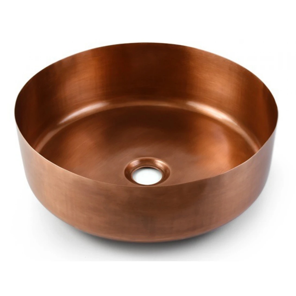 Chậu lavabo Kanly RSC402V đặt bàn đồng thau kiểu cổ tròn 376x115 mm