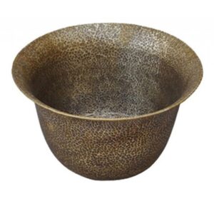 Chậu lavabo Kanly BN100 đặt bàn đồng thau kiểu cổ 340x200 mm