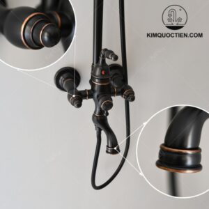 Sen Cây Kanly GCS14B Nóng Lạnh Đồng Thau Cổ Điển Màu Đen