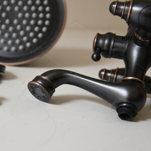 Sen Cây Kanly GCS14B Nóng Lạnh Đồng Thau Cổ Điển Màu Đen