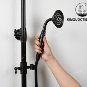 Sen Cây Kanly GCS14B Nóng Lạnh Đồng Thau Cổ Điển Màu Đen