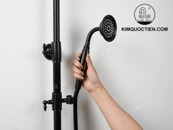 Sen Cây Kanly GCS14B Nóng Lạnh Đồng Thau Cổ Điển Màu Đen