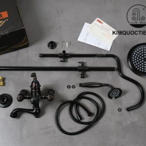 Sen Cây Kanly GCS14B Nóng Lạnh Đồng Thau Cổ Điển Màu Đen