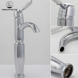 Vòi Lavabo Kanly CHA09 Nóng Lạnh Bằng Đồng Mạ Chrome