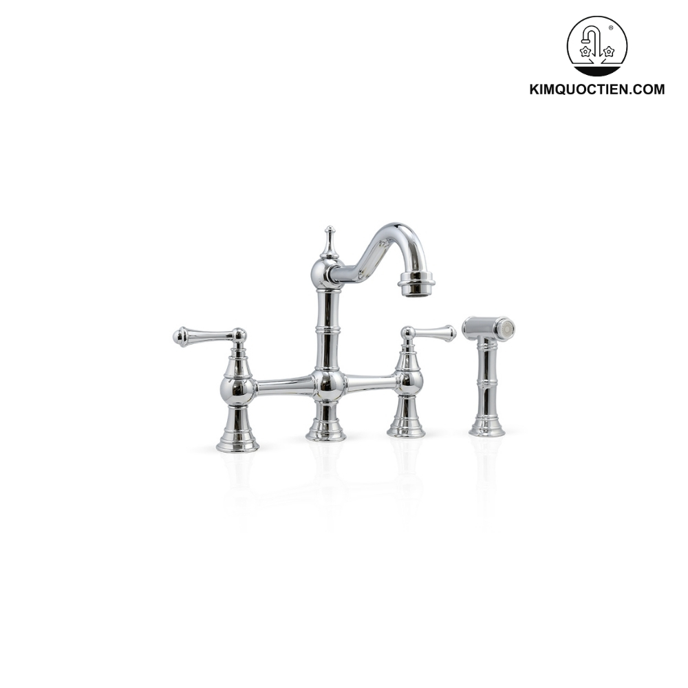 Vòi Lavabo Kanly CHB09 Nóng Lạnh Âm Bàn Mạ Chrome