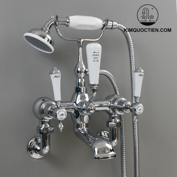 Sen Tắm Kanly CHS01 Nóng Lạnh Cổ Điển Đồng Mạ Chrome