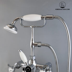 Vòi Sen Xả Bồn Tắm Kanly CHS09 Nóng Lạnh Đồng Mạ Chrome Cổ Điển