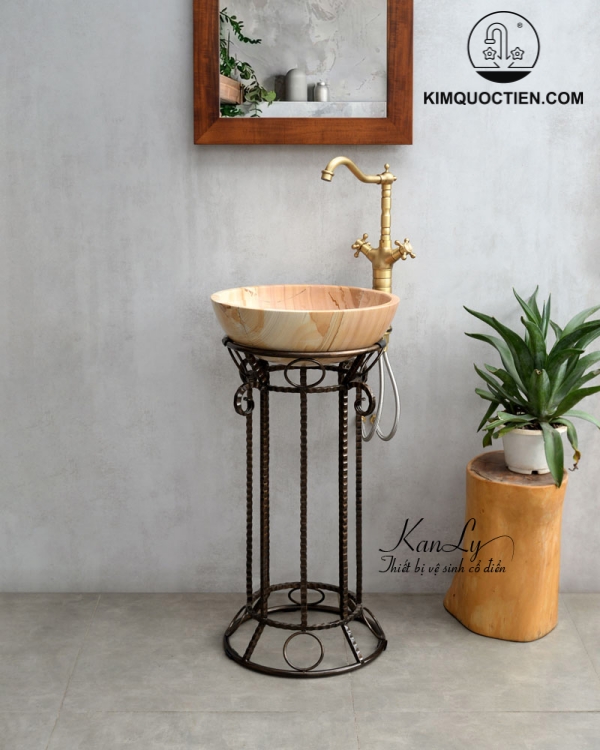 Kệ Đặt Chậu Rửa Mặt Lavabo Bằng Sắt Kanly FP03