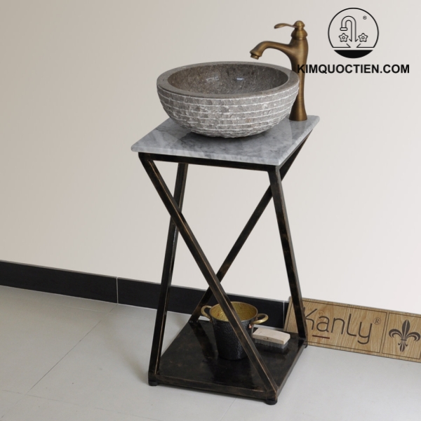 Bàn đặt chậu lavabo mặt đá Kanly FP07