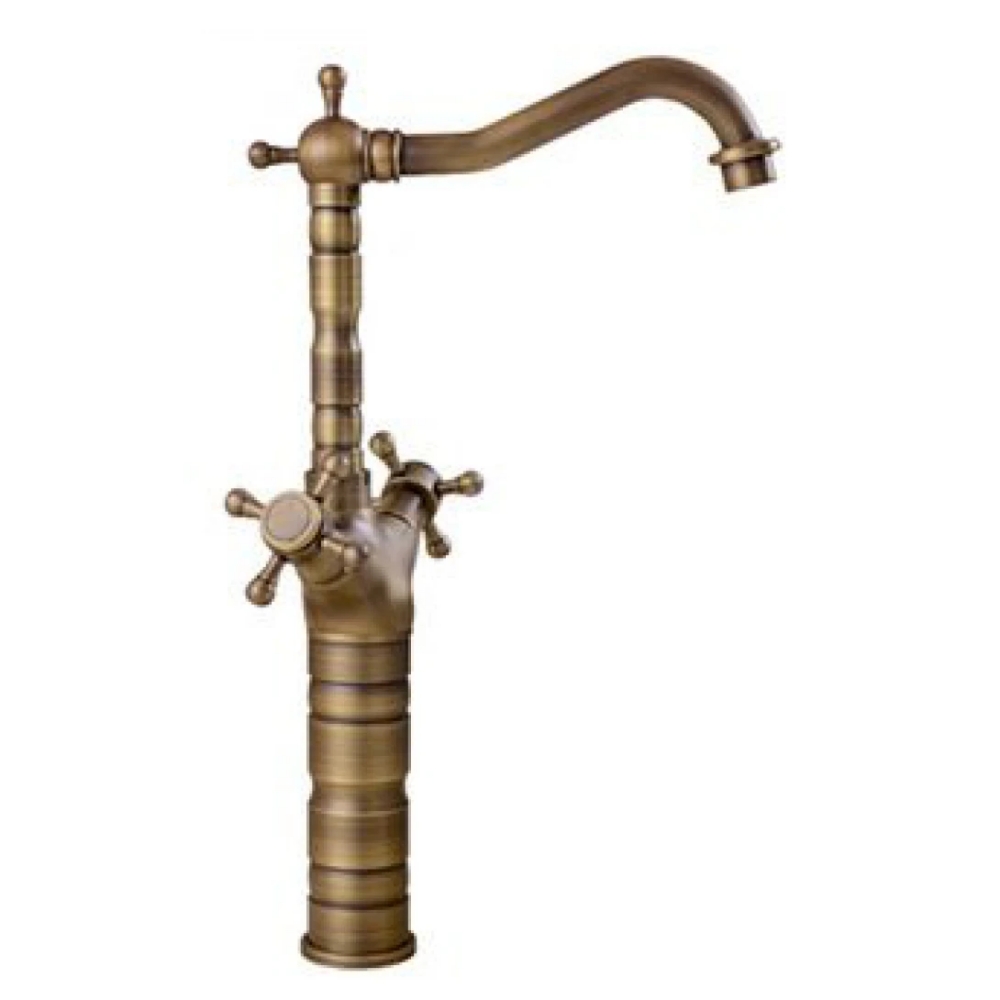 Vòi lavabo Kanly GCA01 nóng lạnh bằng đồng cổ điển