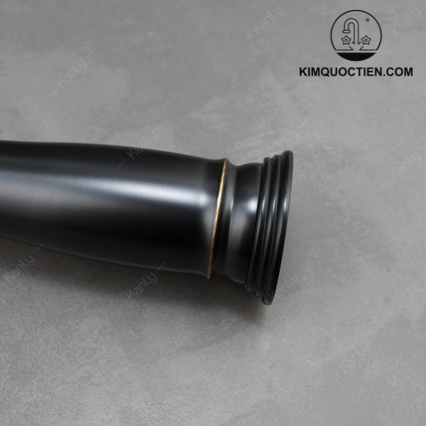 Vòi Lavabo Kanly Cổ Cao GCA14B Bằng Đồng Cổ Điển Màu Đen